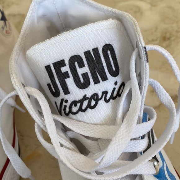 Converse High Tops Rare Limited Edition JFCNO Francophone Games - As New Unisex - Picture 14 of 15